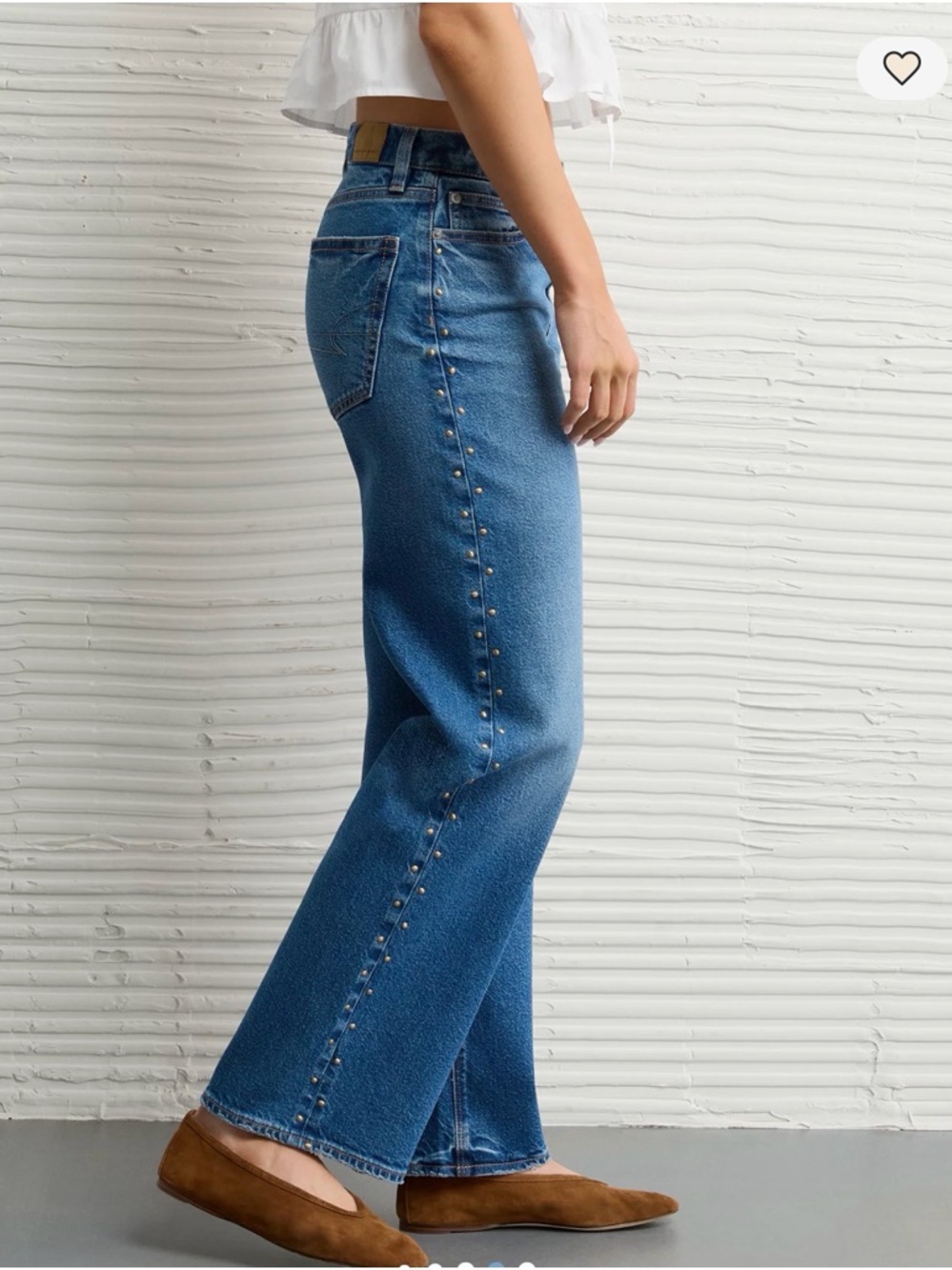 AE Stretch Studded High-Waisted Stovepipe Jean Size 4 NWOT